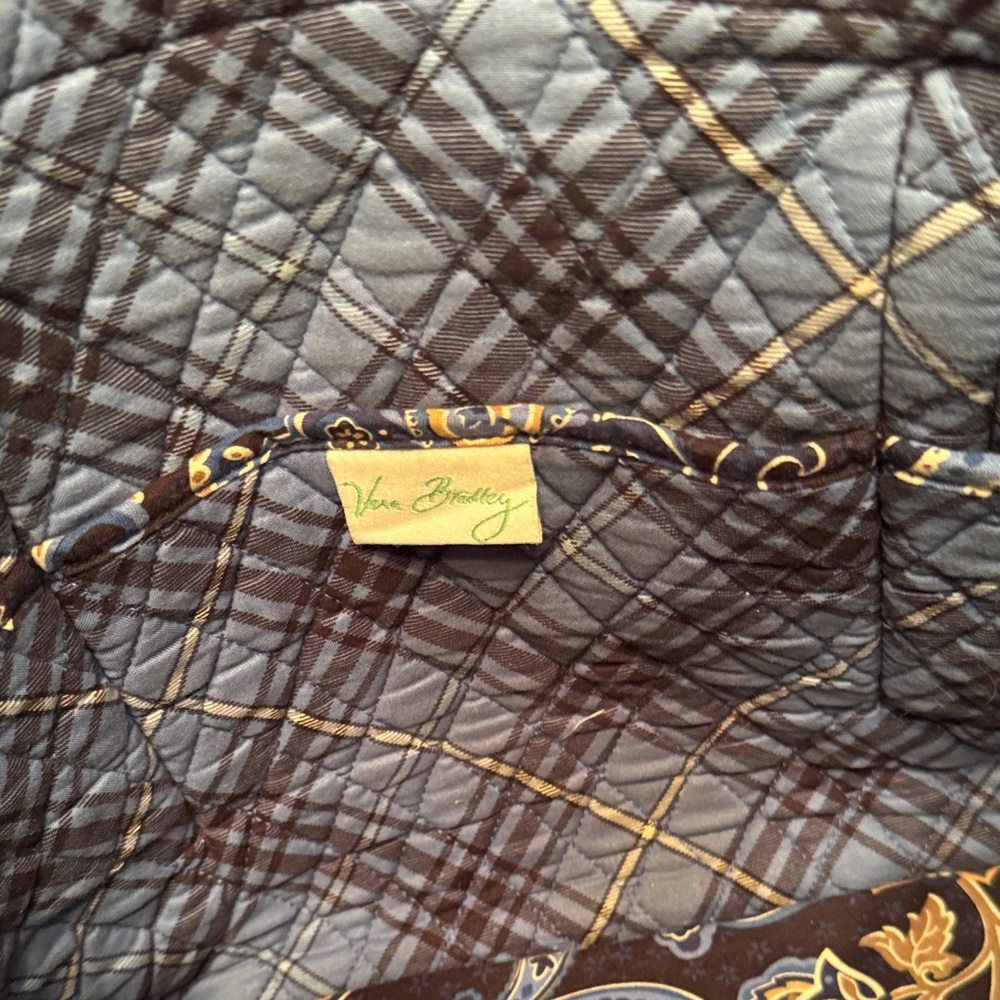 Vera Bradley Navy and Beige Paisley Tote - Picture 7 of 7